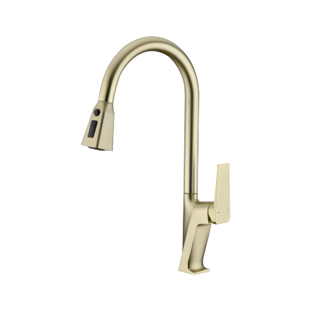 Matte Gold Spiralli Arıtma Çıkışlı Evye Bataryası